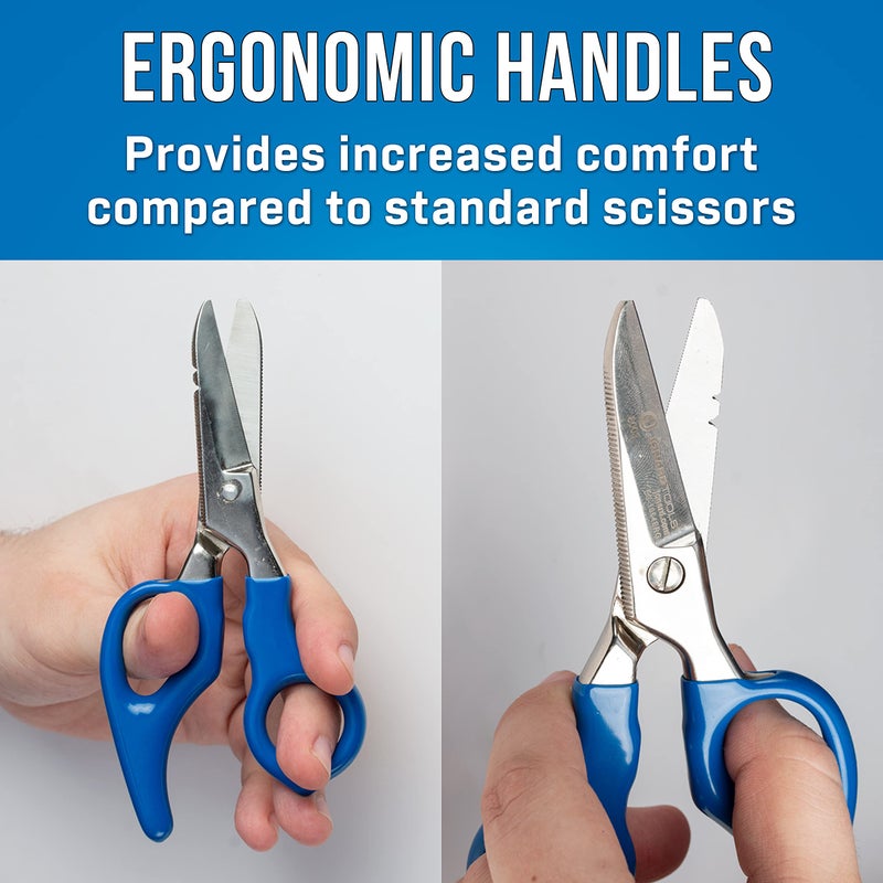 Jonard Tools ES-1964ERG Stainless Steel Electrician Scissors, For Heavy Duty Use With Ergonomic Handle - Image 3